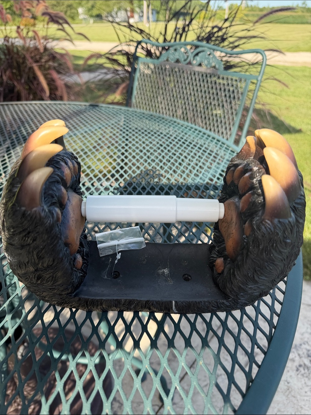 Hobby Lobby Black and Brown Bear Paw Toilet Paper Holder